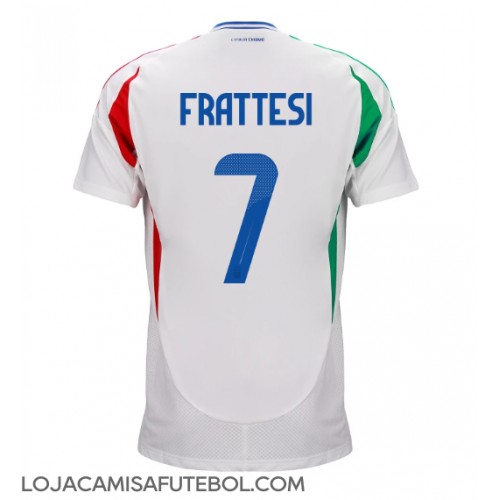 Camisa de Futebol Itália Davide Frattesi #7 Equipamento Secundário Europeu 2024 Manga Curta